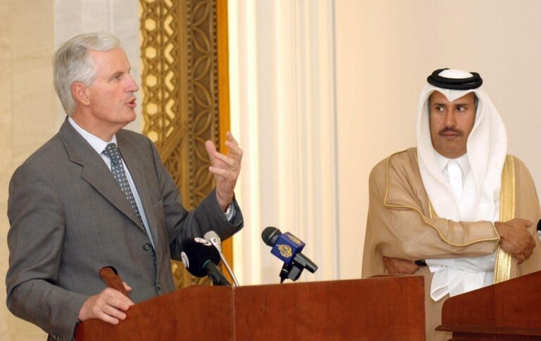 حمد بن جاسم وميشال بارنييه صحفيين فرنسيين مختطفين في العراق صحفيين فرنسيين في العراق