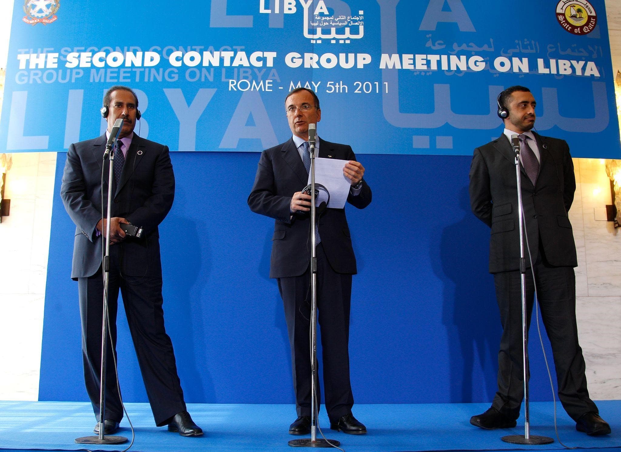 حمد بن جاسم مجموعة الاتصال تقرر إنشاء صندوق لدعم ثوار ليبيا