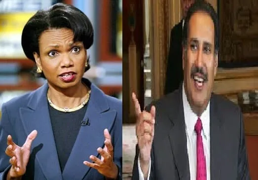 حمد بن جاسم عقب لقائه مع رايس: قطر تدعم رؤية أمريكا للسلام