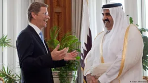 أمير قطر ورئيس الوزراء يستقبلان وزير خارجية ألمانيا بالدوحة