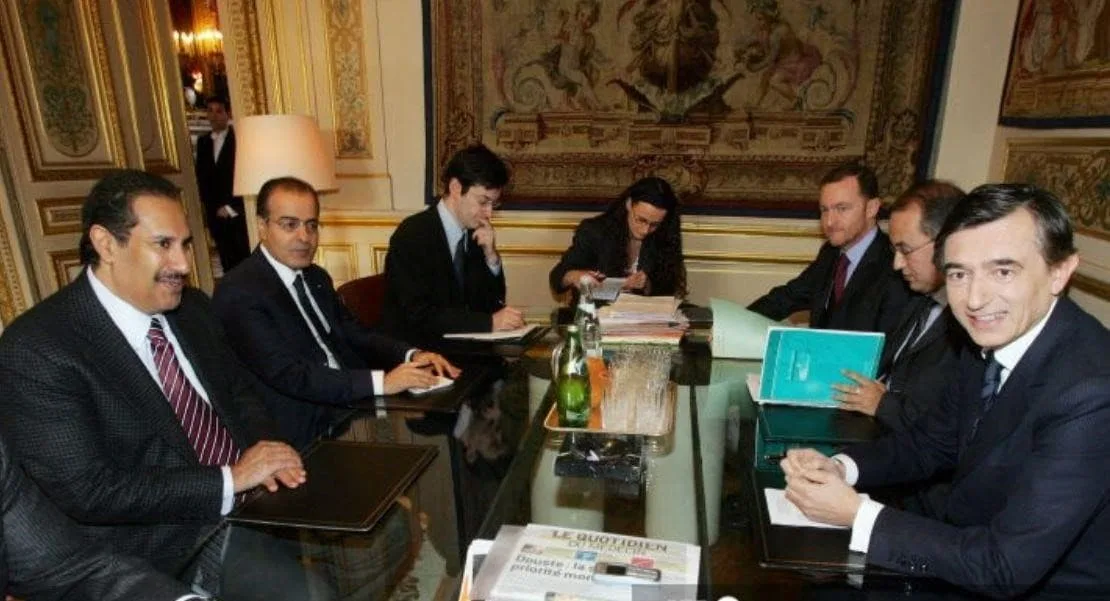 صورة حمد بن جاسم عن الاجتماع الثلاثي في بغداد بشأن العراق خطوة مهمة