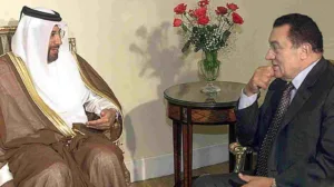 لقاء يجمع حمد بن جاسم وحسني مبارك في القاهرة