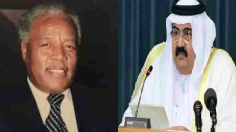 أمير قطر يبحث مع جمعة المهدي الفزاني علاقات الدوحة وطرابلس