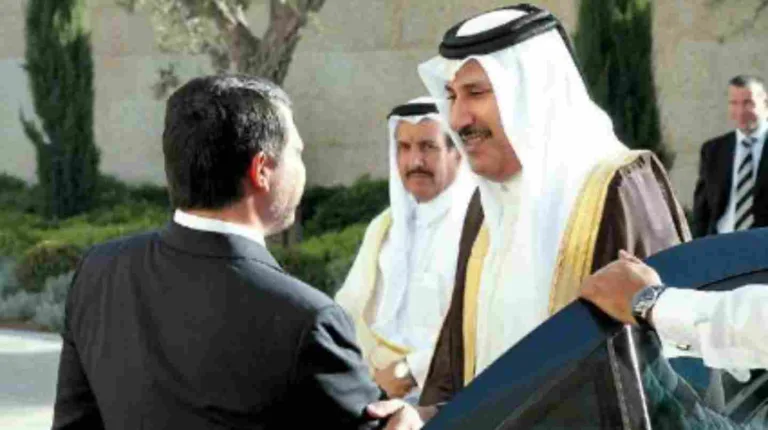 حمد بن جاسم وملك الأردن يبحثان جهود إعادة إحياء عملية السلام