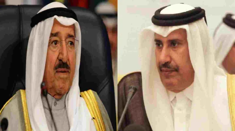 حمد بن جاسم يتلقى رسالة من الشيخ صباح الأحمد