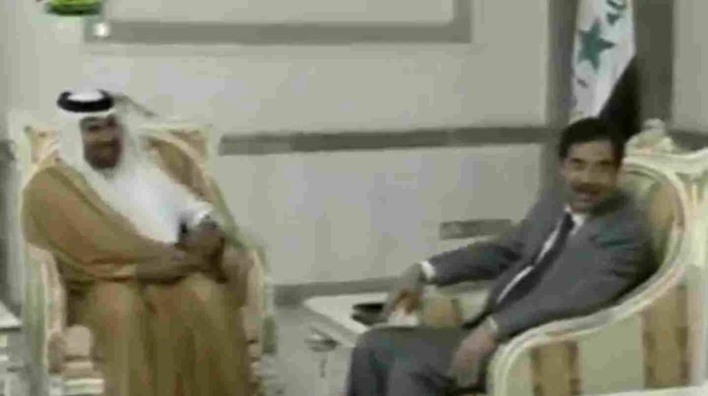 خلال لقائه حمد بن جاسم ببغداد.. صدام حسين يرفض التنحي