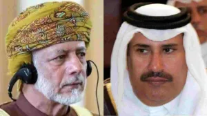 حمد بن جاسم يبحث مع يوسف بن علوي مصير القمة العربية في تونس