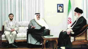 أمير قطر يلتقي خامنئي ونجاد لبحث ملف نووي إيران