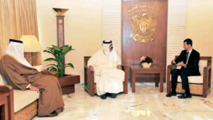 أمير قطر وبشار الأسد يبحثان المصالحة الوطنية الفلسطينية