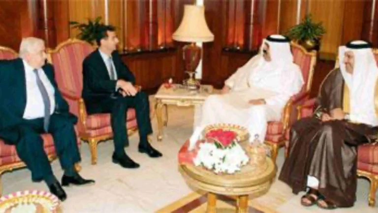 أمير قطر وبشار الأسد يبحثان تطورات المصالحة الفلسطينية