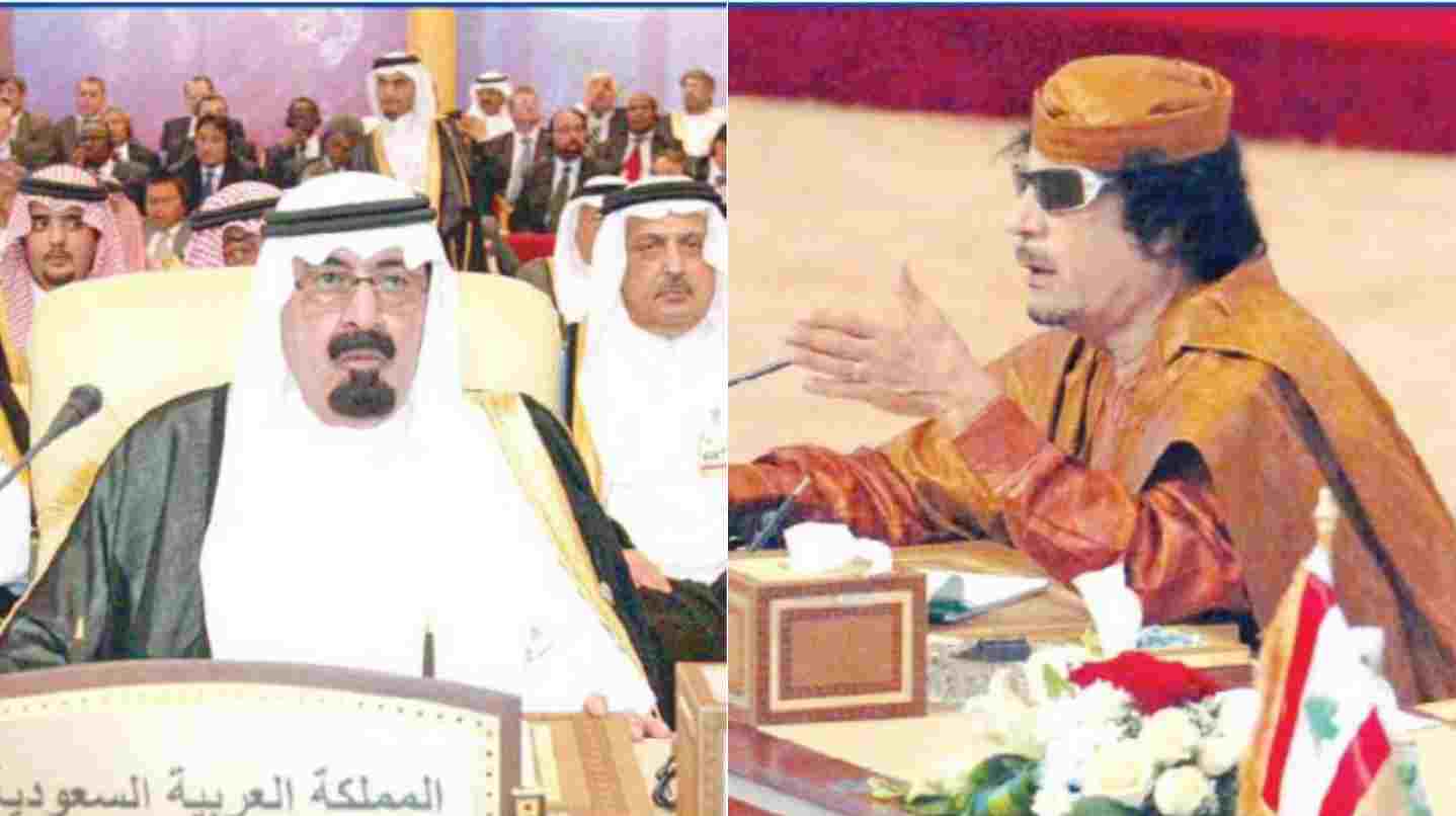 حمد بن جاسم يحتوي هجوم القذافي على الملك عبدالله