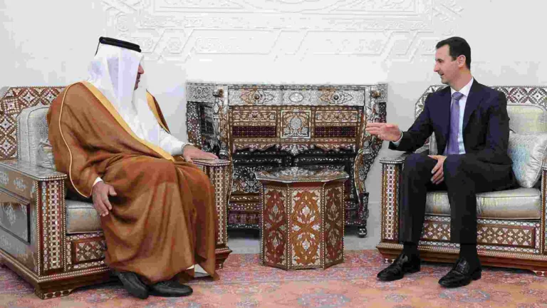 حمد بن جاسم يبحث مع الأسد مواجهة تهديدات إسرائيل لسوريا