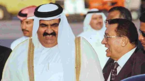 أمير قطر ومبارك يؤكدان ضرورة دعم الحكومة الفلسطينية الجديدة