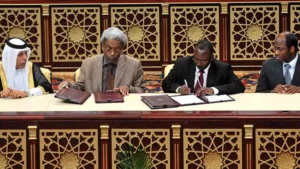 بعد وساطة قطرية.. توقيع اتفاق نهائي لوقف إطلاق النار بدارفور