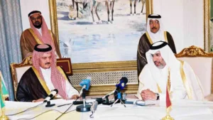 حمد بن جاسم يتلقى رسالة من الفيصل لتعميق روابط قطر والسعودية