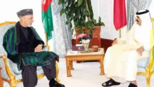 أمير قطر وحامد كرزاي يبحثان آفاق عملية السلام في أفغانستان