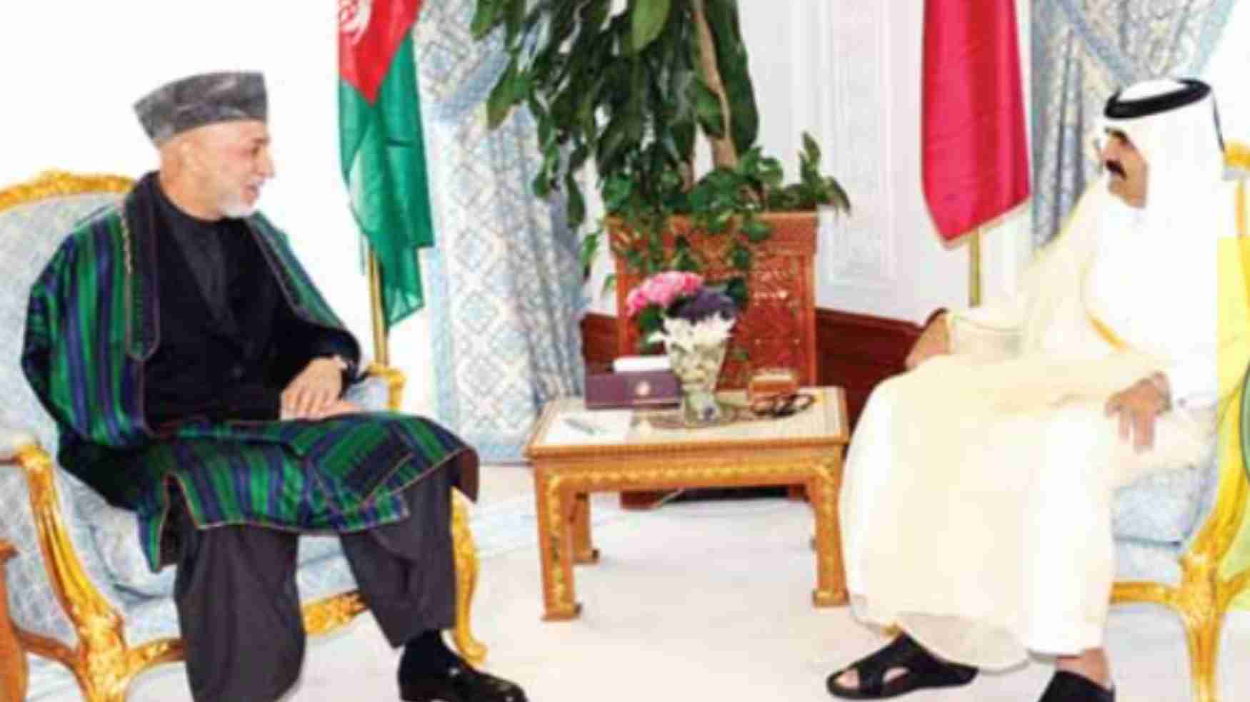 أمير قطر وحامد كرزاي يبحثان آفاق عملية السلام في أفغانستان