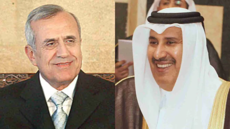 حمد بن جاسم وسليمان يبحثان تطورات الأوضاع في لبنان