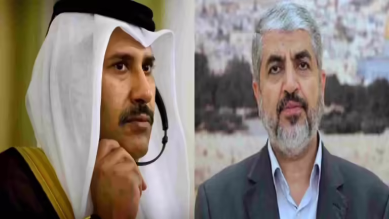 حمد بن جاسم ومشعل يبحثان آخر التطورات في قطاع غزة