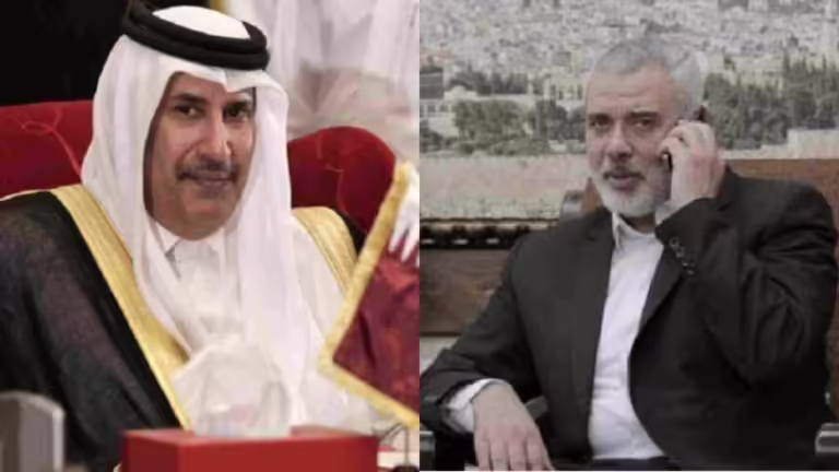 حمد بن جاسم يتلقى شكر هنية على دعم قطر للقضية الفلسطينية