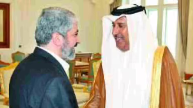 حمد بن جاسم ومشعل يستعرضان تطورات الأوضاع على الساحة الفلسطينية