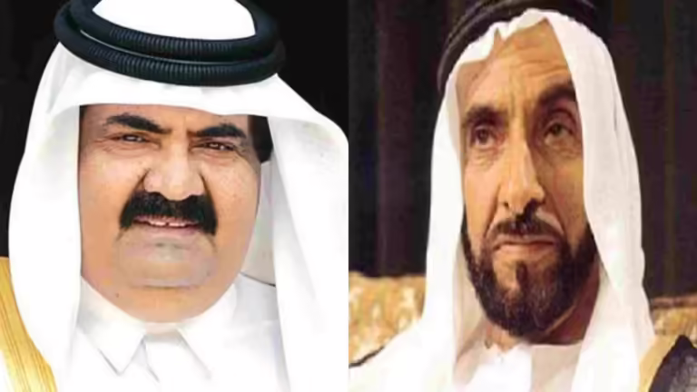 رسالة لأمير قطر من الشيخ زايد بشأن تنمية تعاون الدوحة وأبوظبي