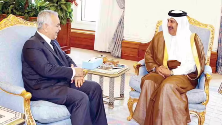 حمد بن جاسم وطارق الهاشمي يبحثان أبرز تطورات أوضاع العراق