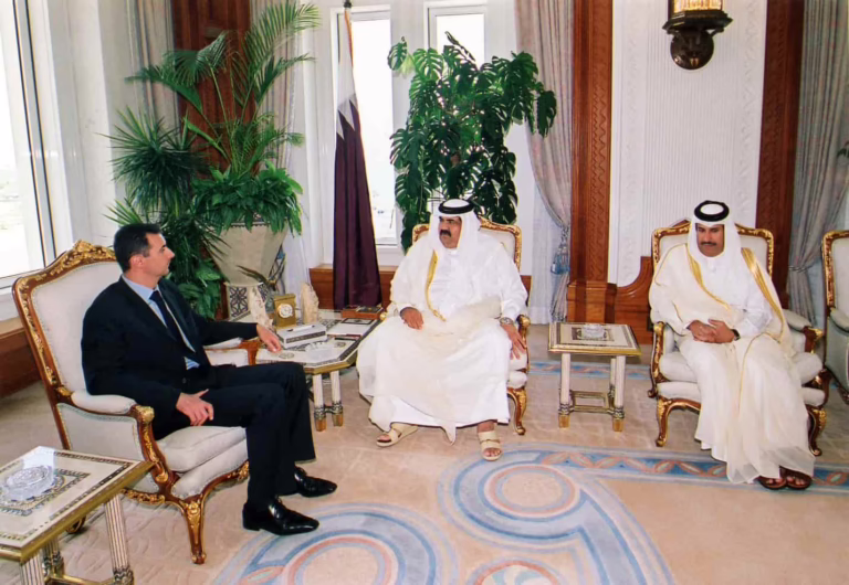 حمد-بن-جاسم-حمد-بن-خليفة-بشار-الأسد-وليد-المعلم