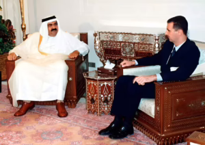 أمير-قطر-يلتقي-بشار-الأسد
