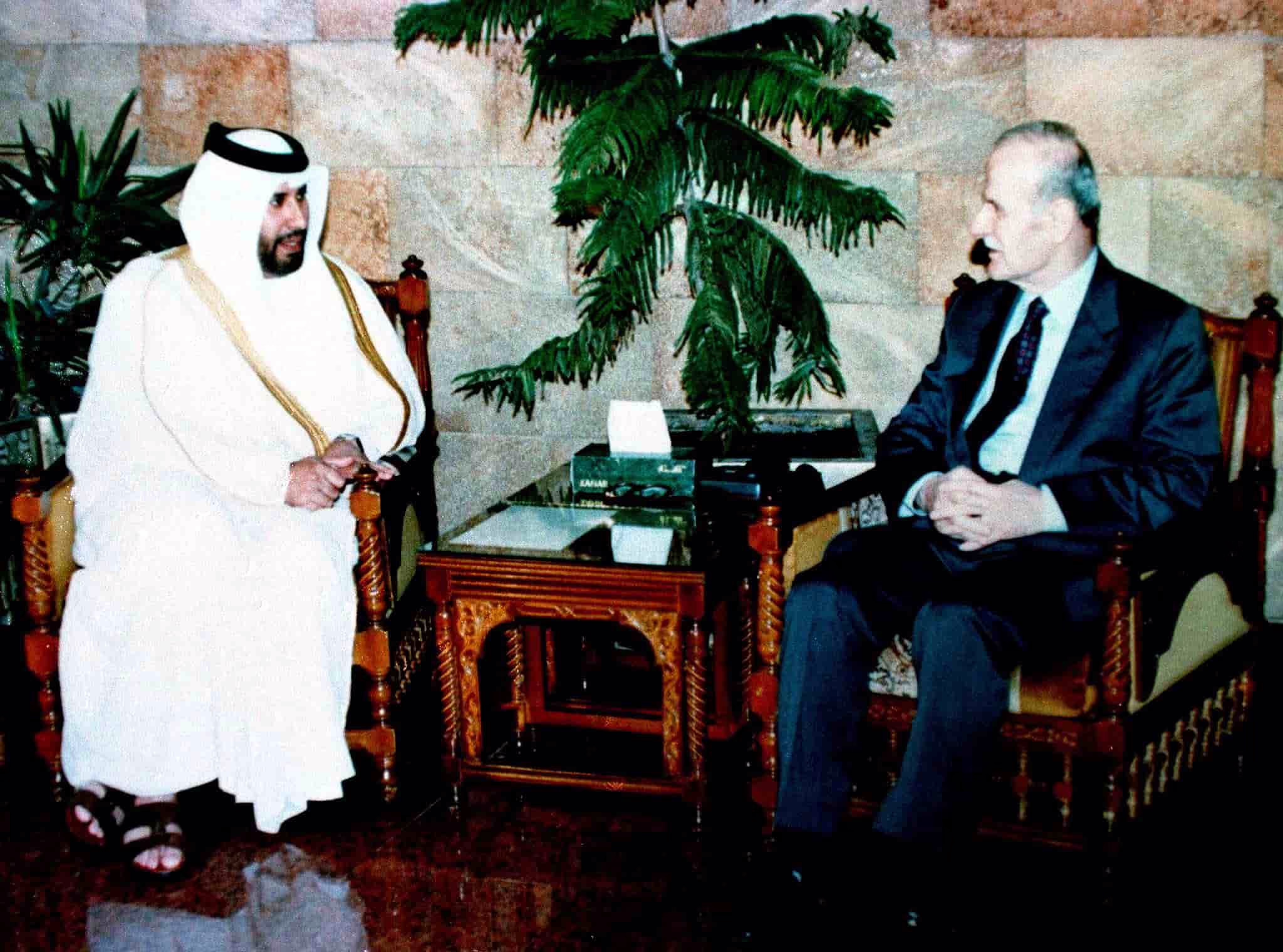 حمد-بن-جاسم-يلتقي-الأسد