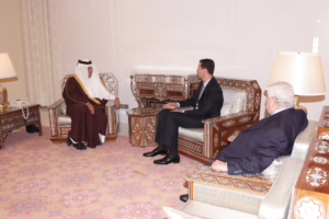 رئيس الوزراء الشيخ حمد بن جاسم بن جبر آل ثاني في زيارة إلى دمشق – 25 نوفمبر 2009