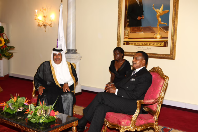 معالي رئيس مجلس الوزراء وزير الخارجية الشيخ حمد بن جاسم بن جبر آل ثاني في زيارة إلي جمهورية الكونغو – 25 يناير 2010