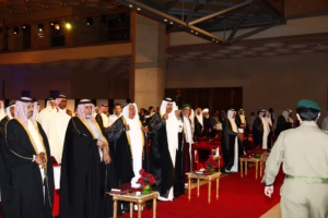 سمو ولي العهد الشيخ تميم بن حمد آل ثاني يشهد تدشين مصحف قطر في الدوحة بحضور معالي رئيس مجلس الوزراء وزير الخارجية الشيخ حمد بن جاسم بن جبر آل ثاني – 9 مارس 2010