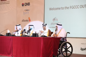 معالي رئيس مجلس الوزراء وزير الخارجية الشيخ حمد بن جاسم بن جبر آل ثاني في مؤتمر الاحتفالية بمرور 30 عامًا على تأسيس اتحاد غرف تجارة وصناعة دول مجلس التعاون الخليجي – 6 أبريل 2010