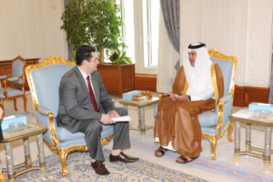 معالي رئيس مجلس الوزراء وزير الخارجية الشيخ حمد بن جاسم بن جبر آل ثاني يستقبل المفوض الرئاسي لمنطقة الأورال الفيدرالية الروسية في الدوحة – 4 أكتوبر 2010