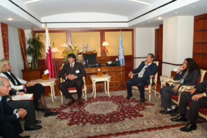 ولي العهد تميم بن حمد يستقبل وزيرة خارجية النمسا في نيويورك – 19 سبتمبر 2006