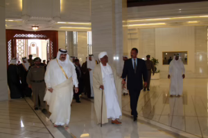 سمو الأمير الشيخ حمد بن خليفة آل ثاني يلتقي الرئيس السوداني و الرئيس الإريتري في الدوحة – 6 مارس 2007