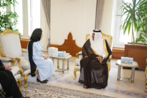 النائب الأول لرئيس مجلس الوزراء وزير الخارجية الشيخ حمد بن جاسم بن جبر آل ثاني يستقبل النائبة الأمريكية كارولين مالوني – 2 أبريل 2007