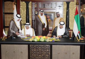 الشيخ حمد بن جاسم يشهد توقيع اتفاقية استثمار مشترك بين قطر ودبي – 12 يونيو 2007