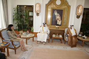 سمو الشيخ تميم بن حمد آل ثاني يستقبل نائبة رئيس السلفادور – 15 أبريل 2007