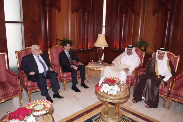 سمو الأمير حمد بن خليفة يستقبل الرئيس السوري في الدوحة – 15 مارس 2009