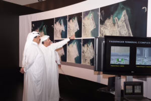 سمو الأمير حمد بن خليفة يشهد عرض تفصيلي لمطار الدوحة الجديد – 24 مارس 2009