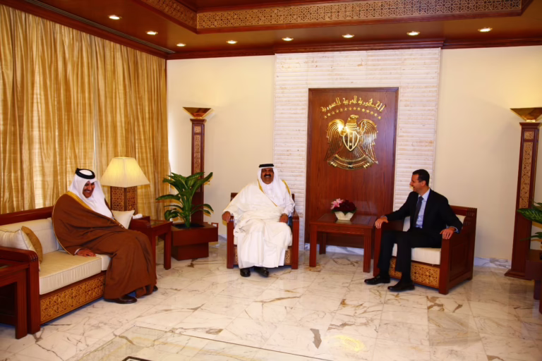 سمو الأمير حمد بن خليفة في زيارة رسمية إلى سوريا – 24 فبراير 2009