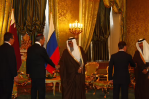 سمو الأمير الشيخ حمد بن خليفة آل ثاني يلتقي الرئيس الروسي ديمتري ميدفيديف في موسكو – 3 نوفمبر 2010