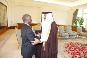 معالي رئيس مجلس الوزراء وزير الخارجية الشيخ حمد بن جاسم بن جبر آل ثاني يستقبل رئيس لجنة الاتحاد الإفريقي المعنية بدارفور – 16 يناير 2011