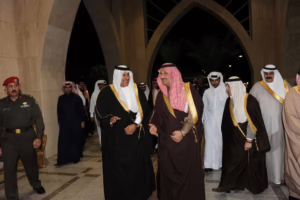 معالي رئيس مجلس الوزراء وزير الخارجية الشيخ حمد بن جاسم بن جبر آل ثاني أثناء زيارة إلي المملكة العربية السعودية – 13 فبراير 2011