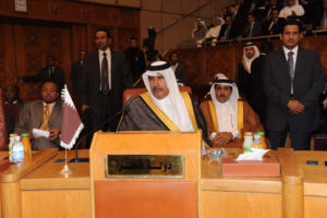معالي رئيس مجلس الوزراء وزير الخارجية الشيخ حمد بن جاسم بن جبر آل ثاني يشارك في الاجتماع غير العادي لمجلس جامعة الدول العربية على المستوى الوزاري في القاهرة – 12 مارس 2011