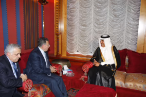 معالي رئيس مجلس الوزراء وزير الخارجية الشيخ حمد بن جاسم بن جبر آل ثاني يستقبل رئيس الوزراء اللبناني الأسبق فؤاد السنيورة في الدوحة – 18 أغسطس 2011