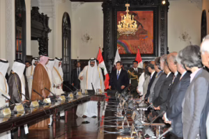 سمو الأمير الشيخ حمد بن خليفة آل ثاني يلتقي رئيس جمهورية بيرو في ليما – 14 فبراير 2013