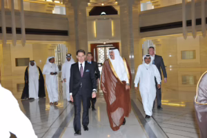 معالي رئيس مجلس الوزراء وزير الخارجية الشيخ حمد بن جاسم بن جبر آل ثاني يستقبل رئيس وزراء فنلندا في الدوحة – 3 مارس 2013